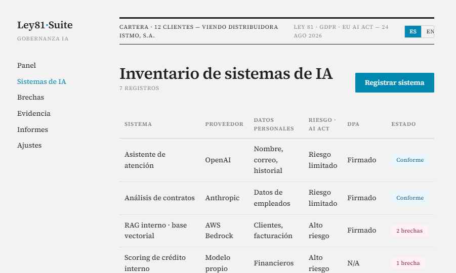 Vista previa de la pantalla: Sistemas